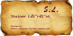 Steiner Lóránt névjegykártya